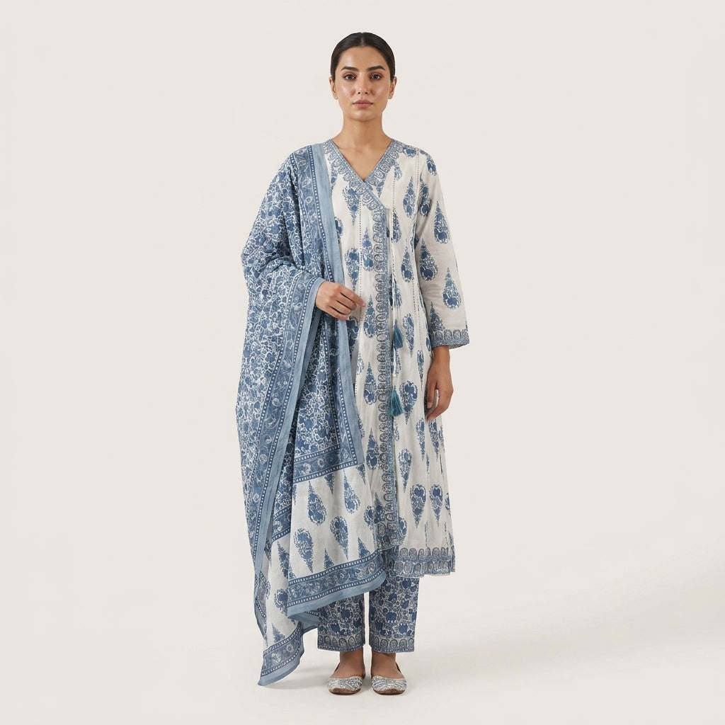 Ladies Gown Kurta Set – Party Wear Kurthi Qatar – Doko Fashion Wear
