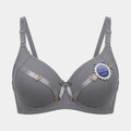 Premium Padded Bra with Big Cup & Heart Ring Details - Size 42/95