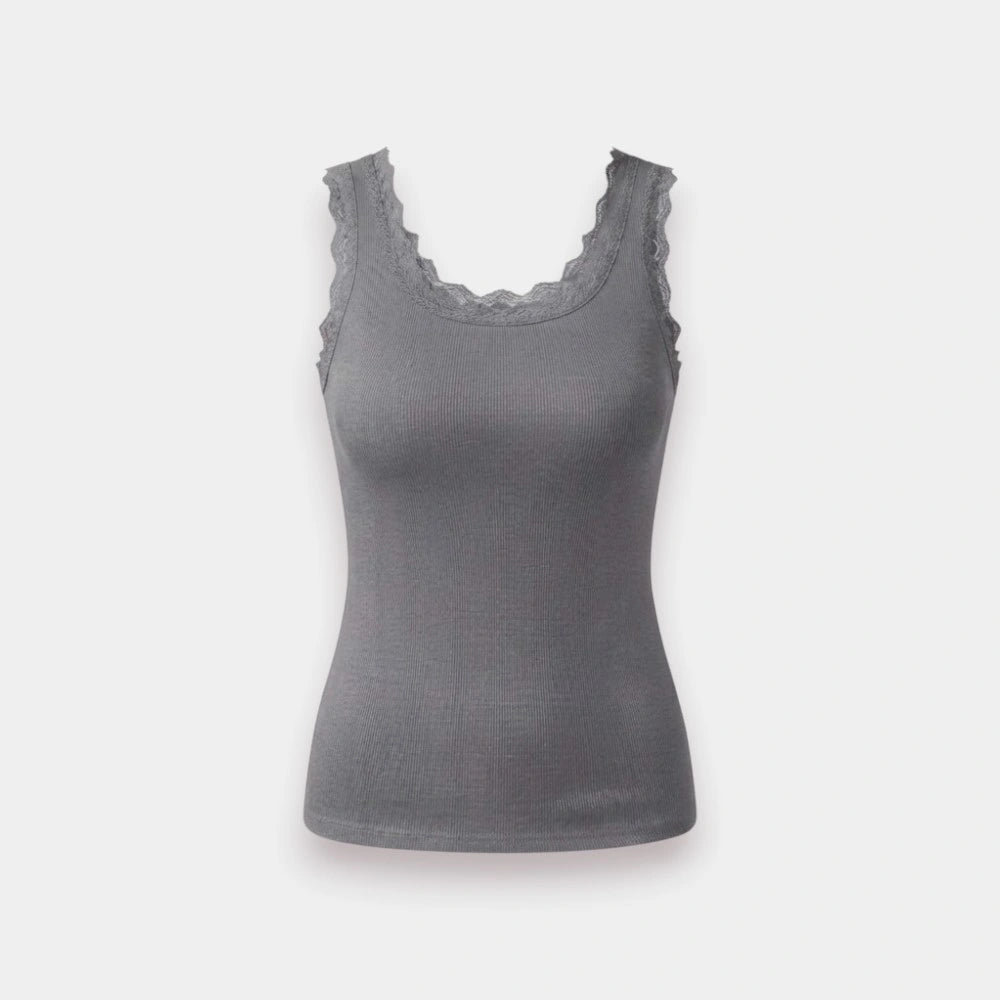 Elegant Lace-Trim Camisole Tank Top - Women's Innerwear
