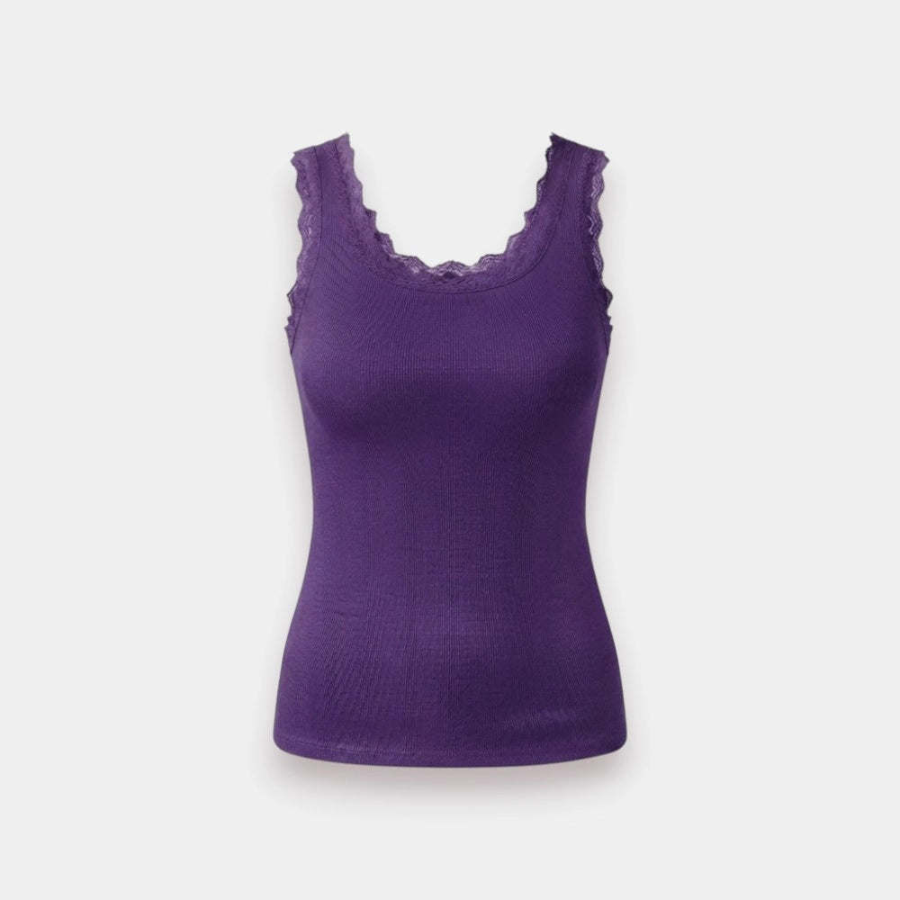 Elegant Lace-Trim Camisole Tank Top - Women's Innerwear