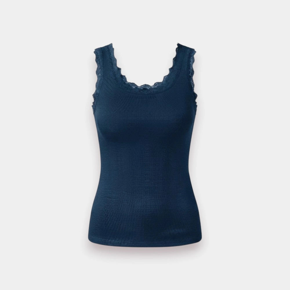 Elegant Lace-Trim Camisole Tank Top - Women's Innerwear
