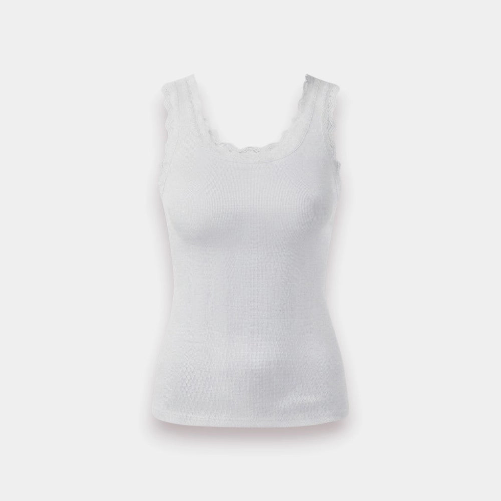Elegant Lace-Trim Camisole Tank Top - Women's Innerwear