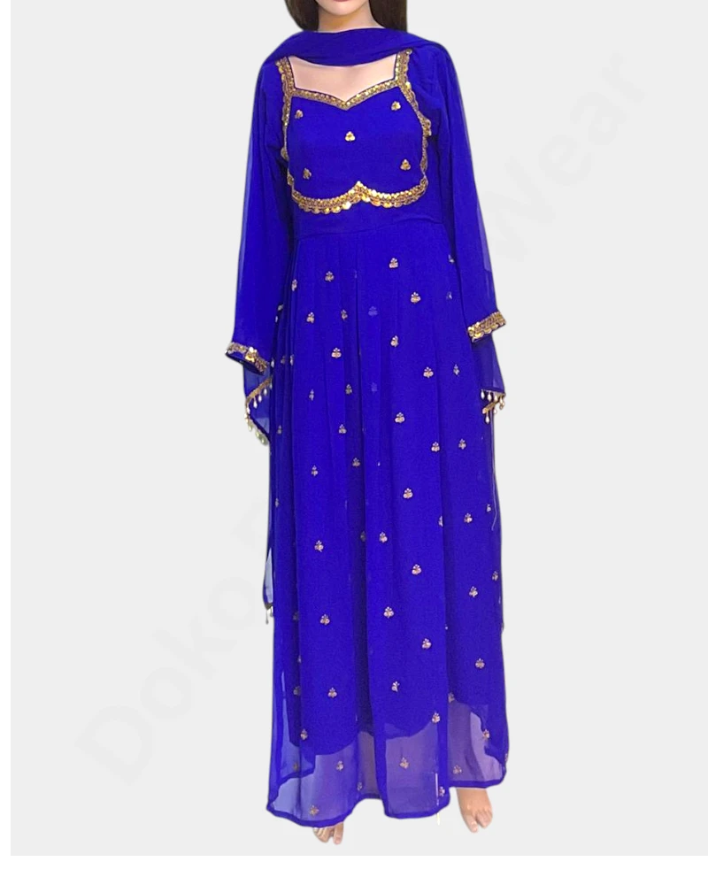 Anarkali Kurthi Gown  traditional, frock-style outfits featuring a long, flared top Ladies Kurthi
