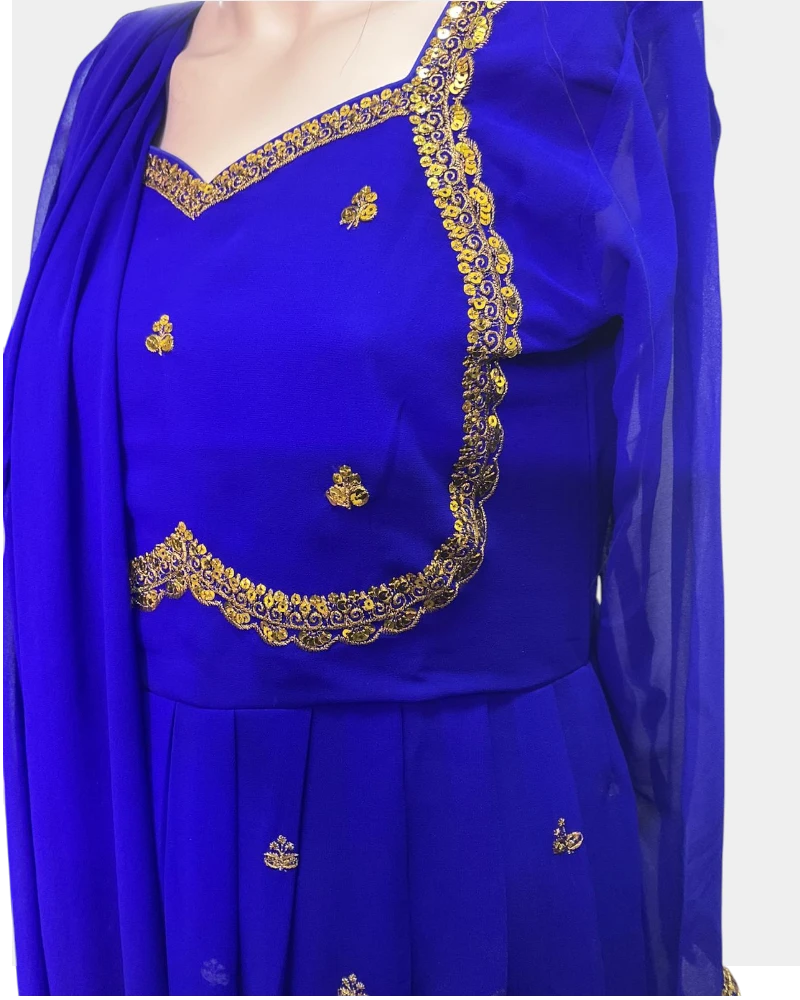 Anarkali Kurthi Gown  traditional, frock-style outfits featuring a long, flared top Ladies Kurthi