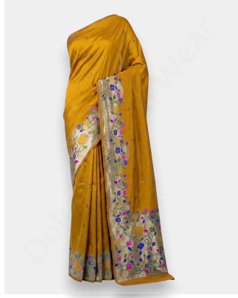 كاتان سيلك باناراسي ساري - ملابس زفاف زاري الفنية الفاخرة في قطر