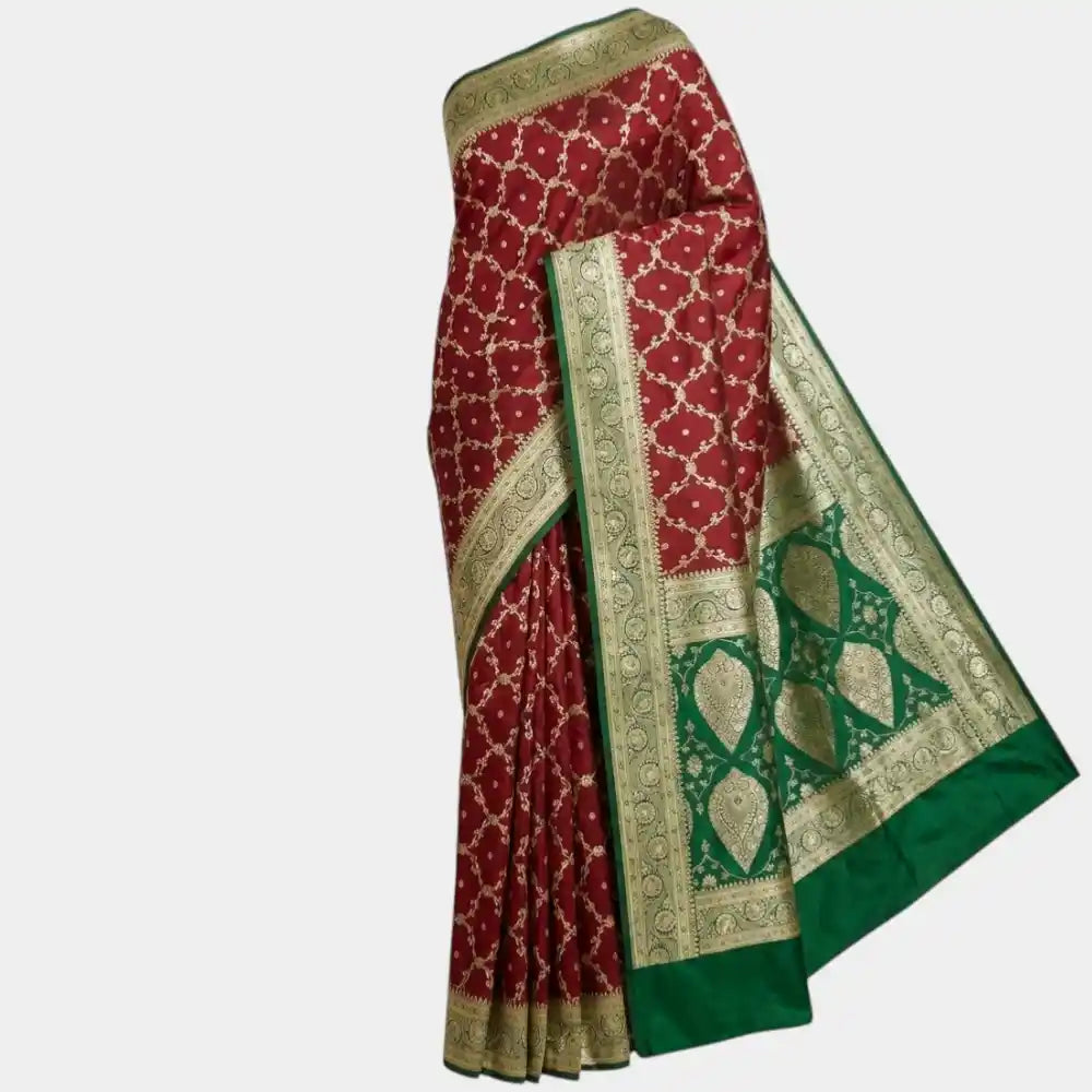 Katan Silk Banarasi Saree Qatar | Zari Wedding Saree