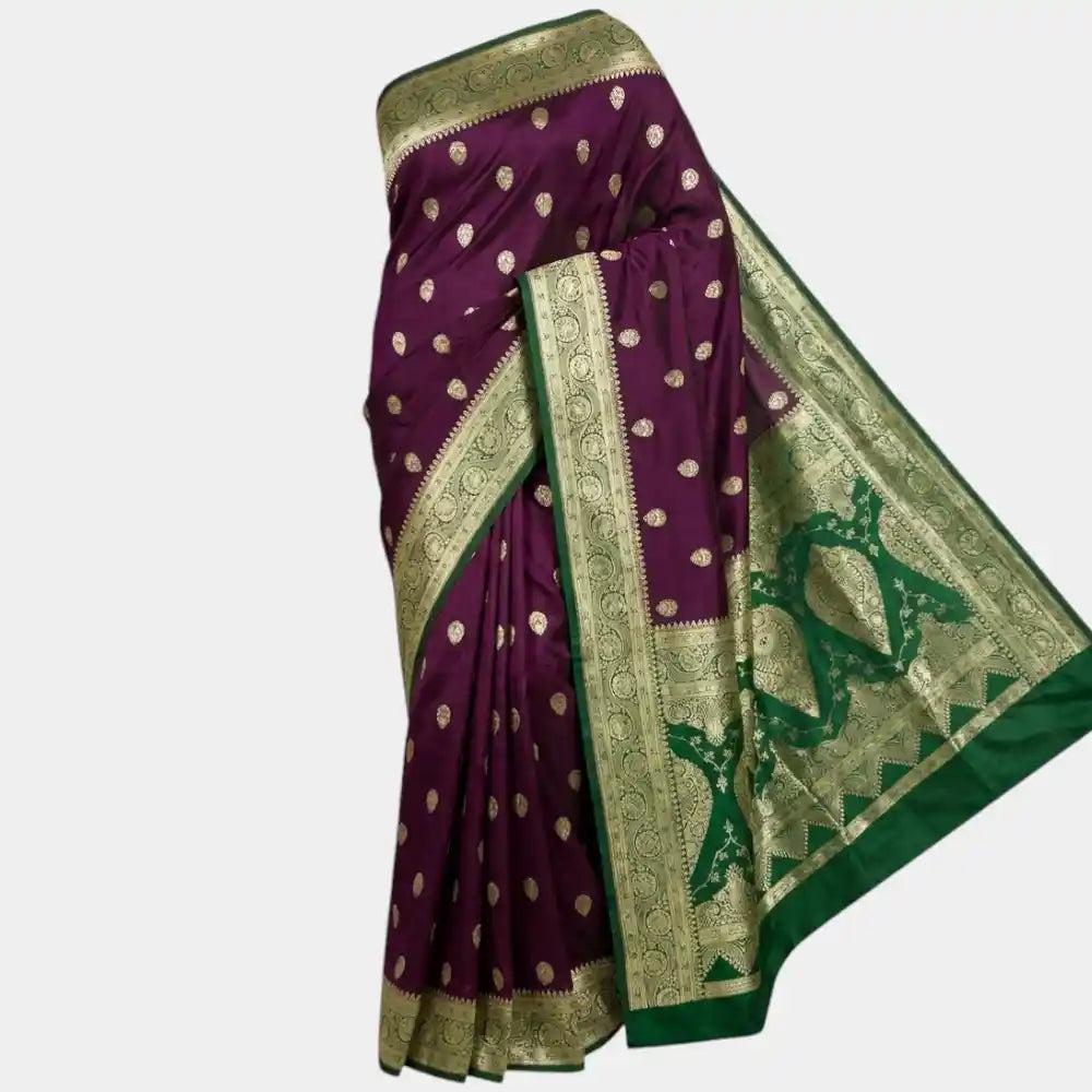 Katan Silk Banarasi Saree Qatar | Zari Wedding Saree