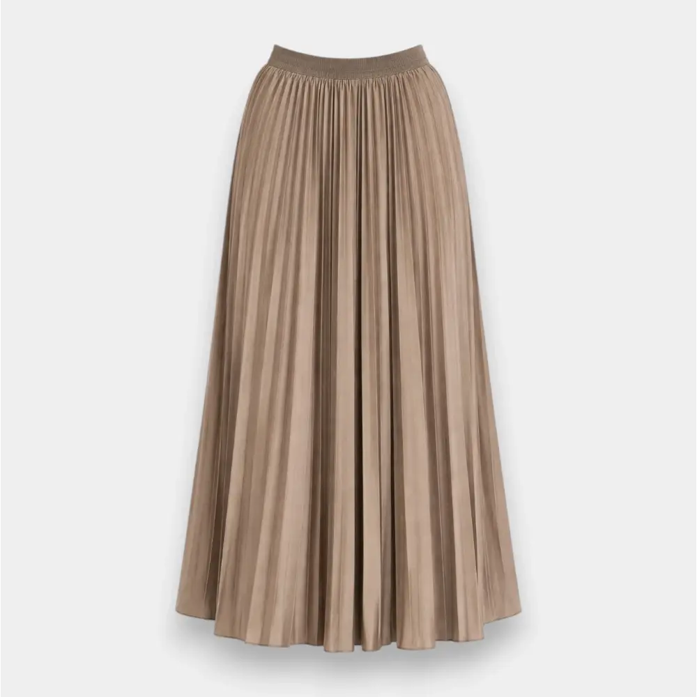 Pleated Long Skirt for Office Wear