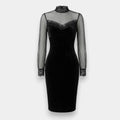 Women's Elegant Velvet Bodycon Mini Dress