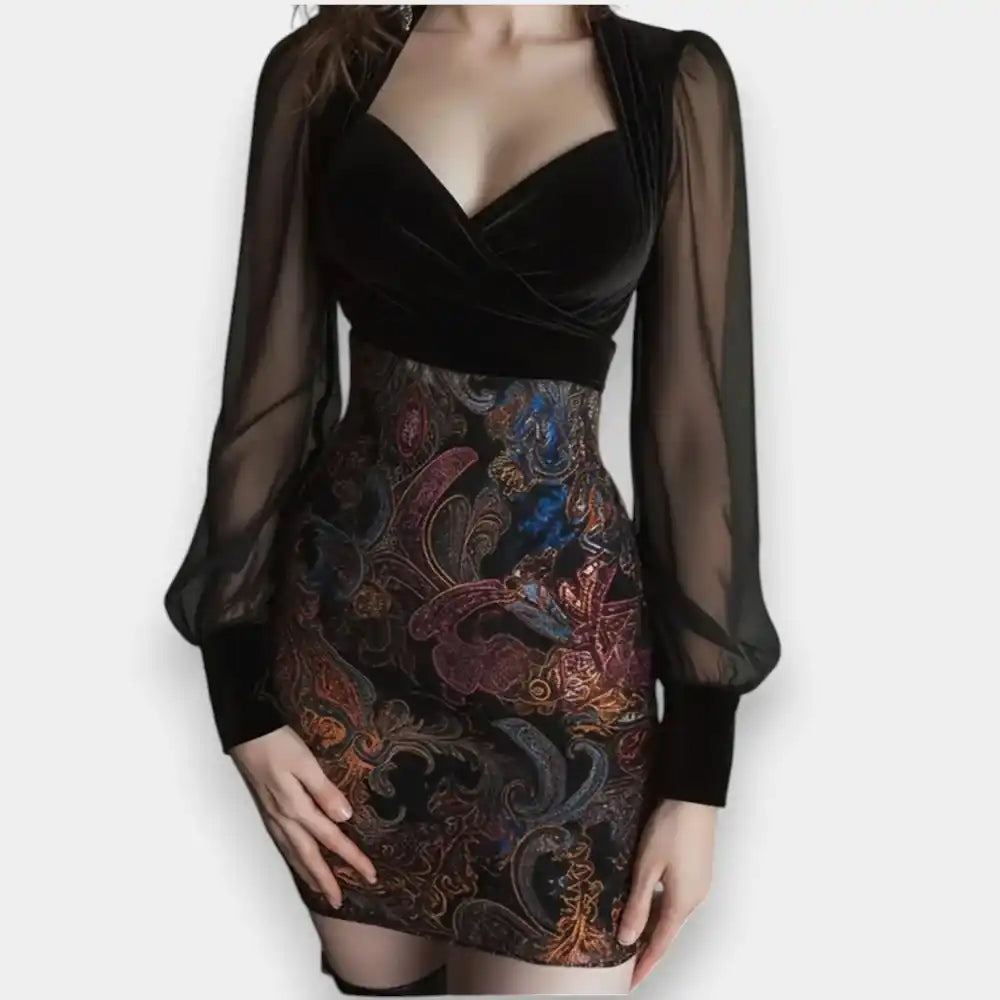 Velvet Bodycon Mini Dress