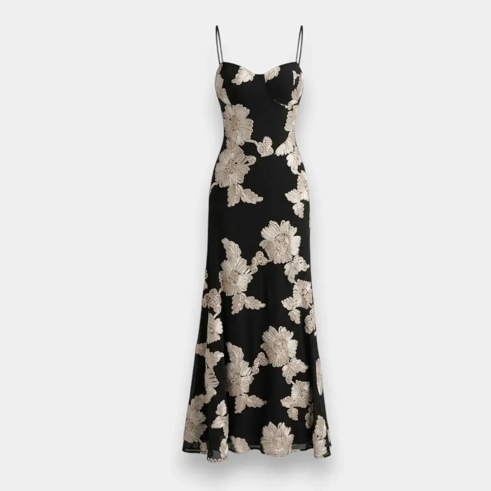 Floral Embroidered Backless Camisole Dress for Women |Fit For XXS–M