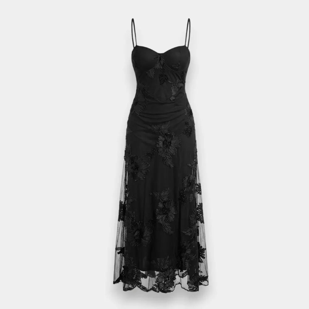 Floral Embroidered Backless Camisole Dress for Women |Fit For XXS–M