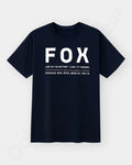 Men's Fox Graphic Printed T-Shirt – Stylish & Comfortable Casual Wear - Dark Blue Color