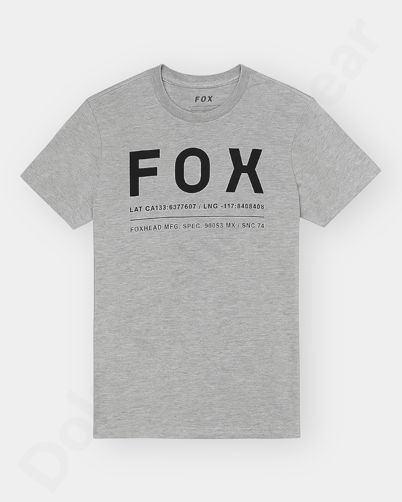 Men's Fox Graphic Printed T-Shirt – Stylish & Comfortable Casual Wear - Grey Color - XS Size