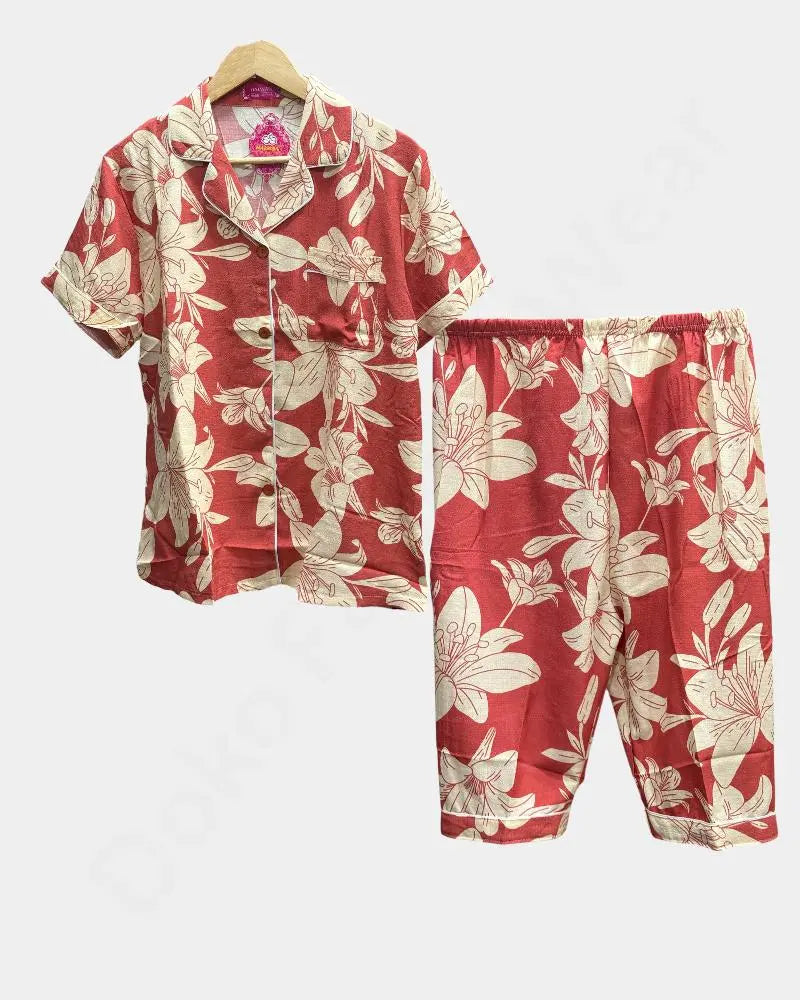 Women's Halwan Nightwear Set Orange