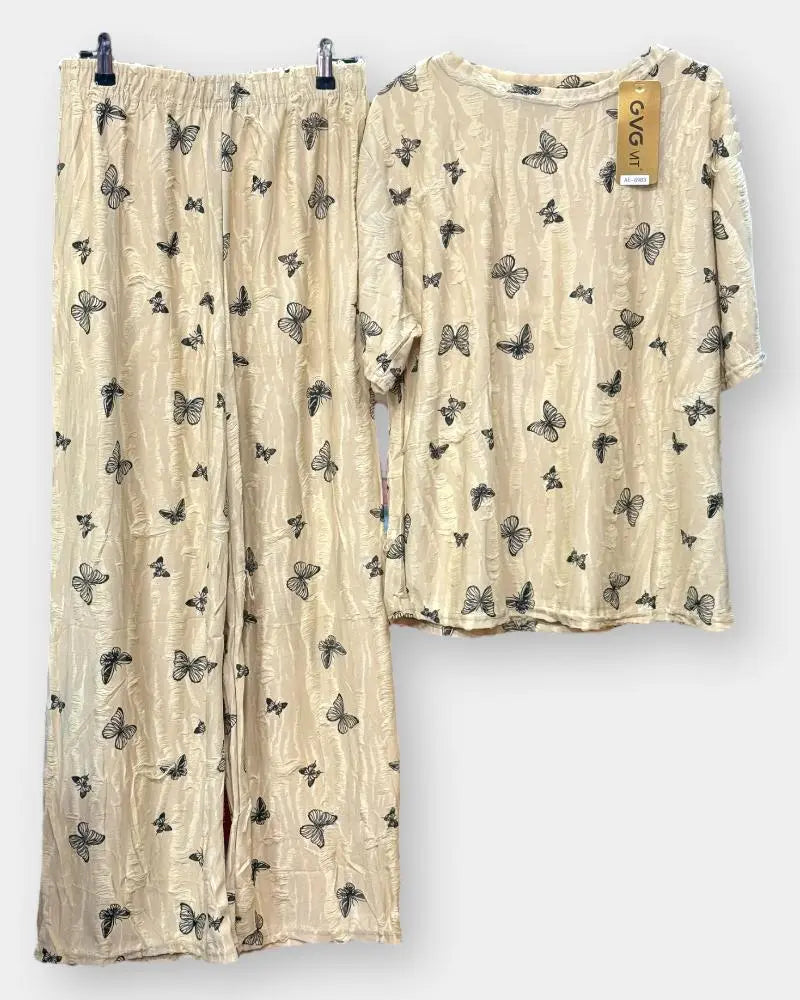 Women GVGMT Night Wear - Yellow Loungewear Set