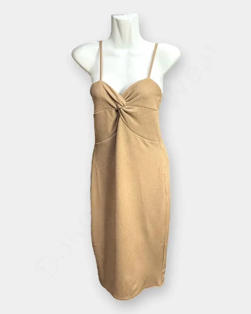 Women Bodycon Dress - Cream Party Dress Doko Fashion Wear (Dohans) Women Bodycon Dress - Cream Party Dress Doko Fashion Wear (Dohans)