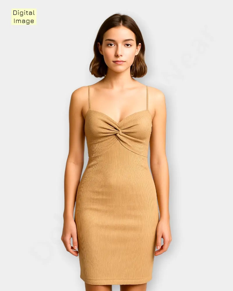 Women Bodycon Dress - Cream Party Dress Doko Fashion Wear (Dohans) Women Bodycon Dress - Cream Party Dress Doko Fashion Wear (Dohans)