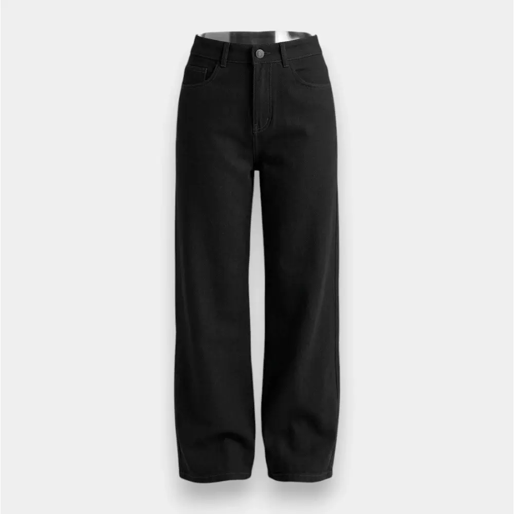 Women's Black Denim Jeans – Classic Effortless Fit
