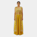 Sharara Set – Festive Ladies Ethnic Wear - Size XL - Yellow Color