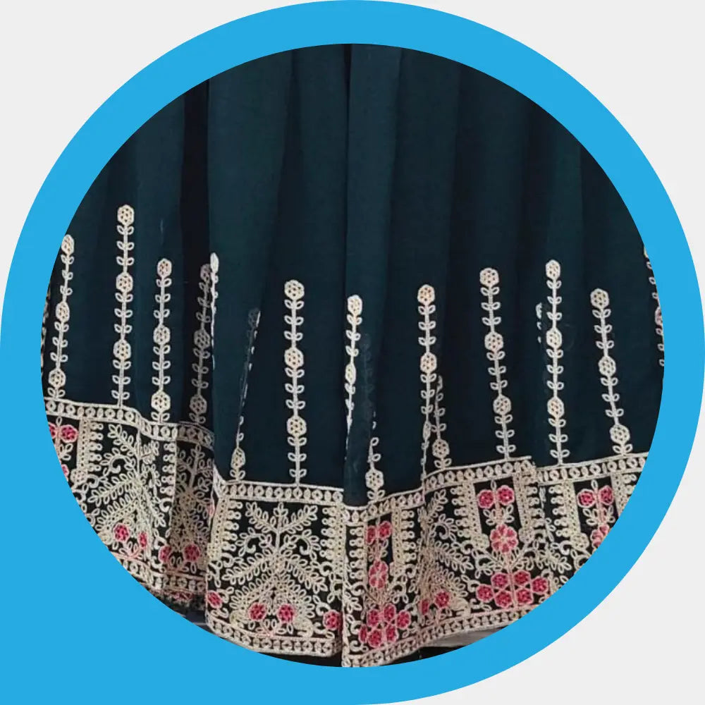 Half Gown Sharara Set – Elegant Party Wear for Women