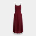 Rhinestone Spaghetti Strap Long Dress – Elegant Summer Gown for Women - Fit Ko Medium To X-large