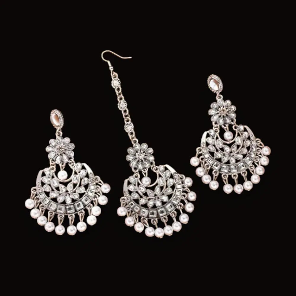 Earrings with Forehead Chain | Casual & Party Wear Jewellery