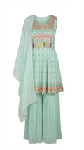 Gharara Kurti Chiffon 3-Piece Set – Size XL