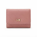 Pink Women's Small Bow Trifold Wallet