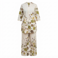 Ladies Kurthi Co-ord Set - Khadi Fabric -Cream Color | Size 2XL