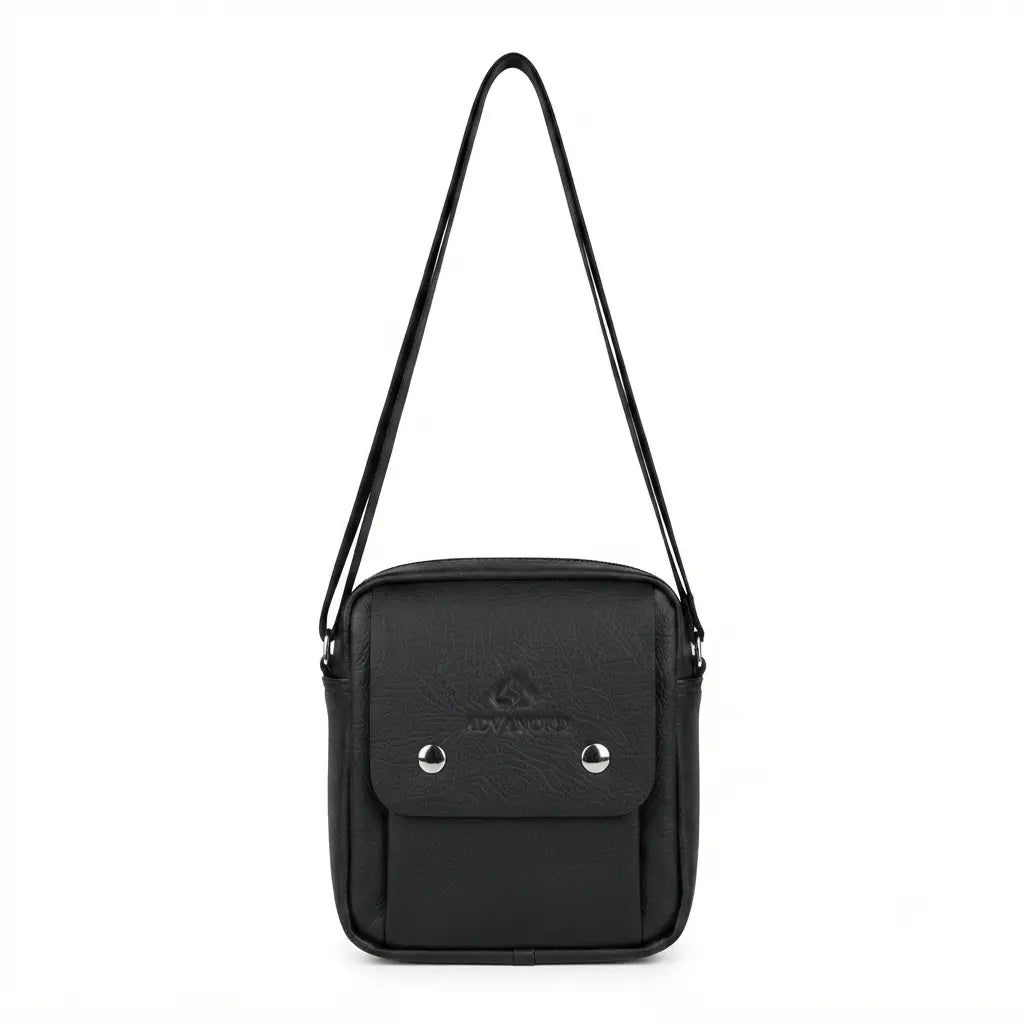 Men's Faux Leather Messenger Bag