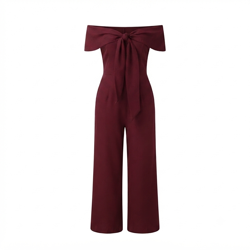 Versatile 4-in-1 Convertible Neckline Jumpsuit - Size XS to M