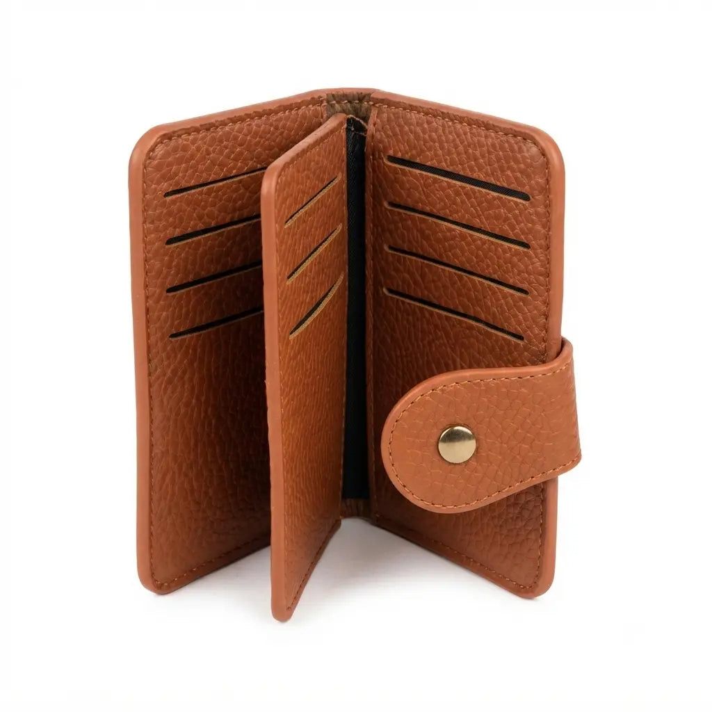 Pebbled Leather Multi-Slot Card Wallet