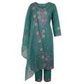 Floral Embroidered 3-Piece Kurta Set - Size 40
