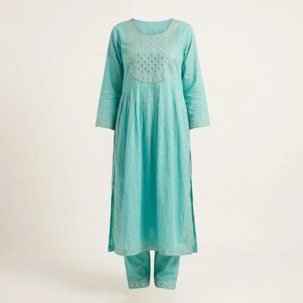 Elegant 2 Piece Anarkali Kurti Set - Size 42