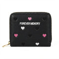 Heart Embroidered Mini Wallet