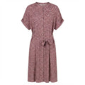 Pink Abstract Print Belted Dress - Size XL