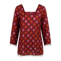 Dhaka Short Red Kurthi – Ladies Kurthi
