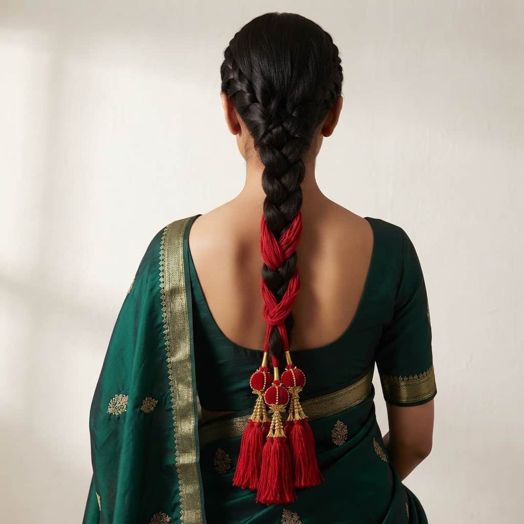 Red Hair Braiding Lachha Dori