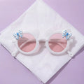 Kids Cute Bear Frame Bowknot Glasses | Round Casual Decorative Eyewear for Girls | Fashion Accessory | Ages 3–14
