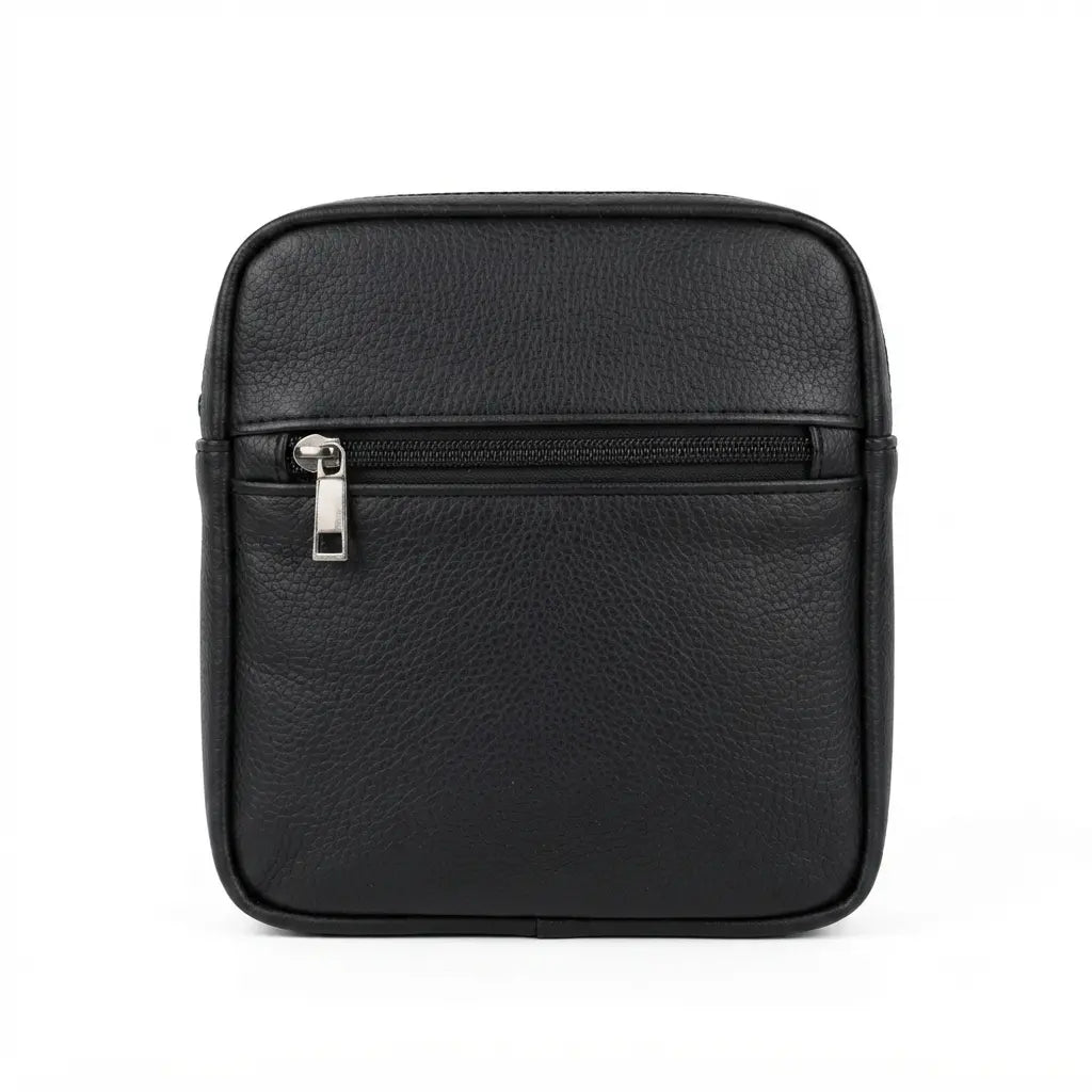 Men's Faux Leather Messenger Bag