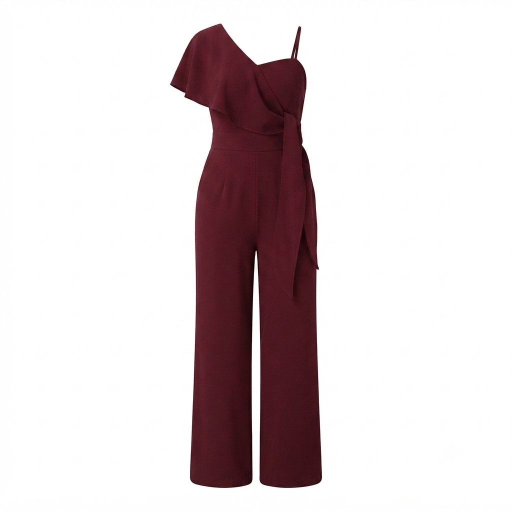 Versatile 4-in-1 Convertible Neckline Jumpsuit - Size XS to M
