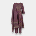 Cotton Gown Kurta 3-Piece Set