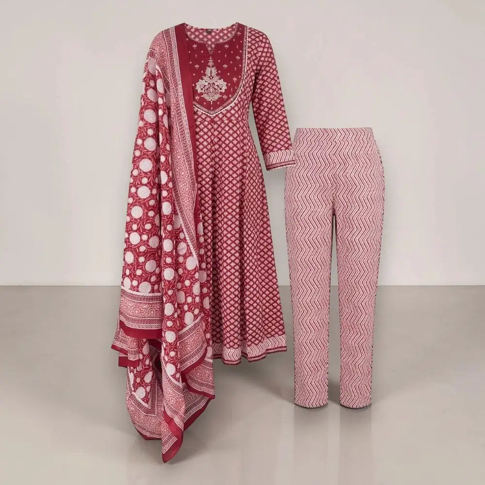 Gown Kurta Set for Daily Wear – Ladies Casual Ethnic Dress