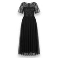 Elegant Gown with Sheer Overlay – Size 2XL