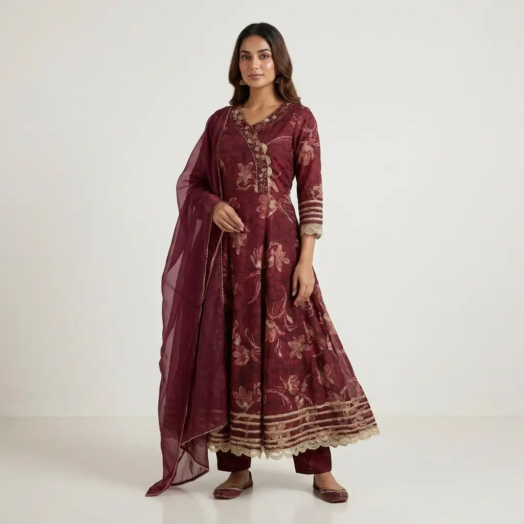 Gown Kurta Set for Party Wear