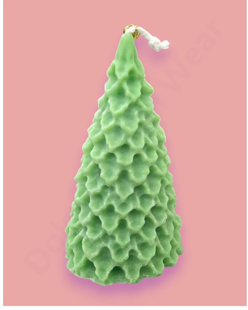 Pine Tree -long( Red) Handmade Candle