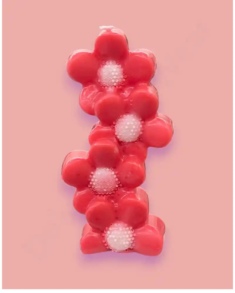 Vertical Flowers Handmade Candle