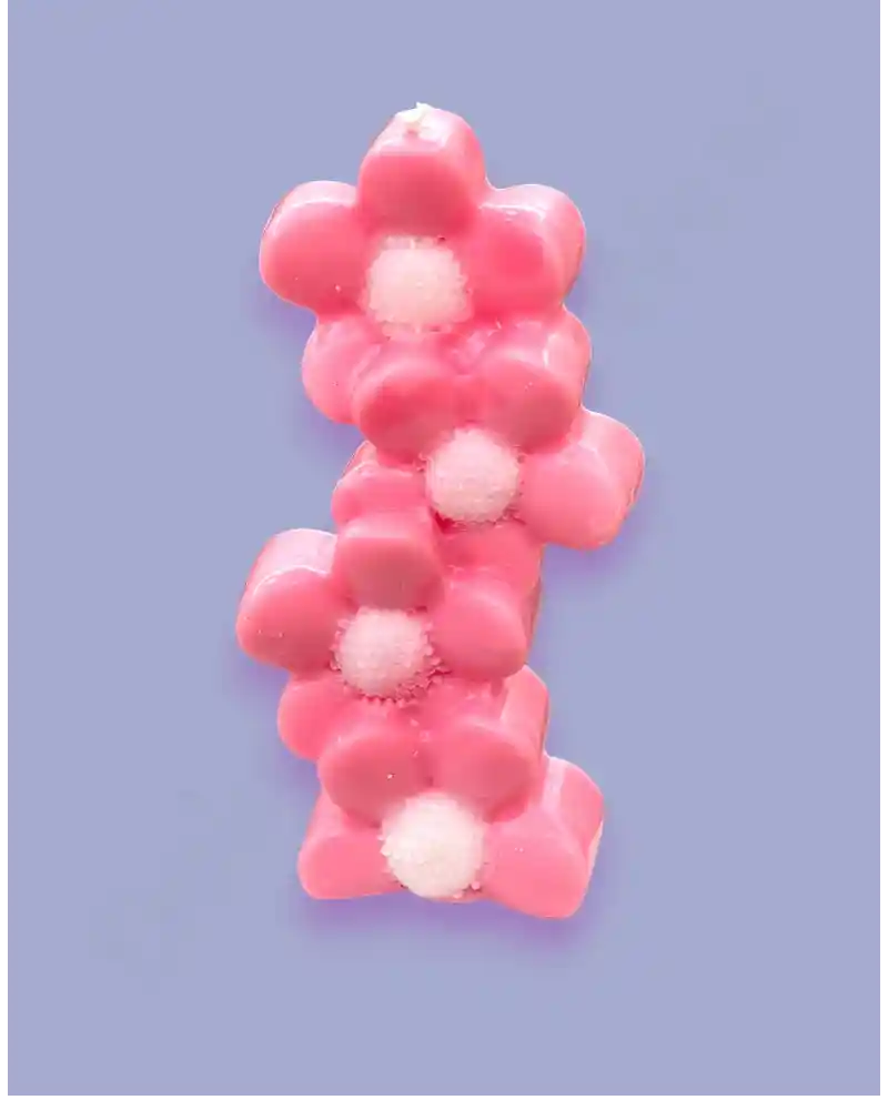 Vertical Flowers Handmade Candle