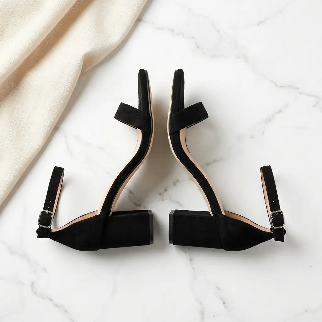 Elegant Thick Heel Open Toe Sandals 8cm